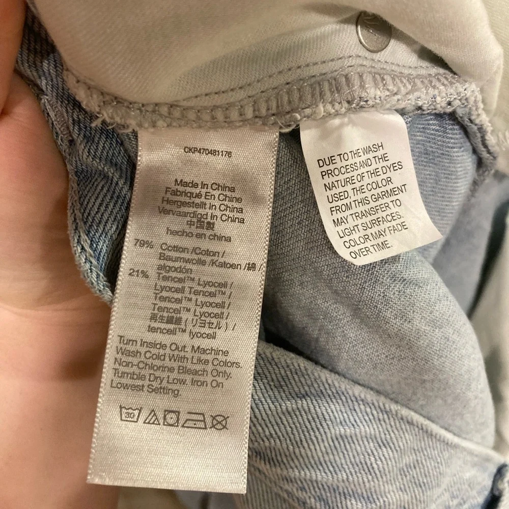 Madewell Luzon Wash Distressed Blue Baggy Flare Jeans Denim Size 31 - Picture 12 of 13